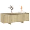 Mueble Para Tv Madera Contrachapada Roble Sonoma 120x30x40,5 Cm Beige