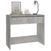 Mesa Consola Madera Contrachapada Gris Hormigón 89x41x76,5 Cm