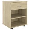 Armario Con Ruedas Madera Contrachapada Roble Sonoma 46x36x59cm