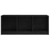 Mueble De Tv Madera Maciza De Pino Negro 104x33x41 Cm