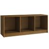 Mueble De Tv De Madera Maciza Pino Marrón Miel 104x33x41 Cm