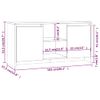 Mueble De Tv Madera De Ingeniería Gris Sonoma 102x37,5x52,5 Cm