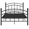 Estructura De Cama De Metal Negro 120x200 Cm