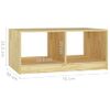 Mesa De Centro De Madera Maciza De Pino 75x50x33,5 Cm Marrón