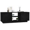 Mueble De Tv Madera Maciza De Pino Negro 110x30x40 Cm