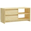 Mueble De Tv Madera Maciza De Pino 80x31x39 Cm Marrón