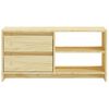 Mueble De Tv Madera Maciza De Pino 80x31x39 Cm Marrón