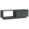 Mueble De Tv De Madera Maciza De Pino Gris 110x30x33,5 Cm