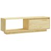 Mueble De Tv De Madera Maciza De Pino 110x30x33,5 Cm Marrón