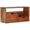 Mueble De Tv De Madera Maciza De Acacia 80x30x42 Cm Marrón