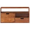 Mueble De Tv De Madera Maciza De Acacia 80x30x42 Cm Marrón