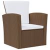 Set Muebles De Jardín 16 Pzas Y Cojines Ratán Sintético Marrón