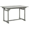 Mesa De Comedor Jardín Madera Maciza Acacia (120-170)x80x75 Cm Gris