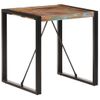 Mesa De Comedor De Madera Maciza Reciclada 70x70x75 Cm Negro