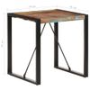 Mesa De Comedor De Madera Maciza Reciclada 70x70x75 Cm Negro