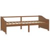 Sofá Cama 3 Plazas Madera Maciza De Pino Marrón Miel 90x200 Cm