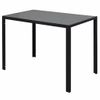 Conjunto De Mesa De Comedor Siete Piezas Negro