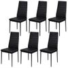 Conjunto De Mesa De Comedor Siete Piezas Negro