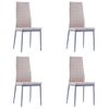 Conjunto De Mesa Y Sillas De Comedor 5 Piezas Color Capuchino Beige