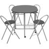 Conjunto De Comedor Plegable 5 Piezas Mdf Negro