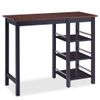 Conjunto De Mesa Alta De Cocina 3 Piezas Mdf Negro