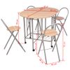 Conjunto De Comedor Plegable 5 Piezas Mdf Marrón