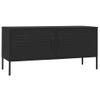 Mueble Para Tv De Acero Negro 105x35x50 Cm