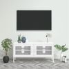 Mueble Para Tv De Acero Blanco 105x35x50 Cm