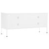 Mueble Para Tv De Acero Blanco 105x35x50 Cm