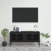 Mueble Para Tv De Acero Negro 105x35x50 Cm