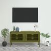 Mueble De Tv Verde Oliva 105x35x50 Cm Acero