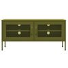 Mueble De Tv Verde Oliva 105x35x50 Cm Acero