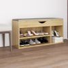 Banco Zapatero Con Cojín Madera Ingeniería Sonoma 104x30x49 Cm Marrón