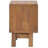 Mesita De Noche De Madera Maciza De Teca 40x30x45 Cm Marrón