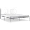 Estructura De Cama De Metal Gris 140x200 Cm