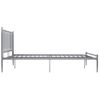 Estructura De Cama De Metal Gris 140x200 Cm