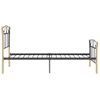 Estructura De Cama De Metal Negra 90x200 Cm