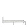 Estructura De Cama Madera Maciza De Pino Individual 90x190 Cm Blanco