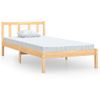 Estructura De Cama Madera Maciza De Pino 90x190 Cm Marrón