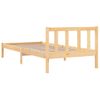 Estructura De Cama Madera Maciza De Pino 90x190 Cm Marrón