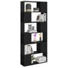 Librería Separador Madera Contrachapada Negro 80x24x186 Cm