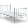 Estructura De Cama De Metal Gris 90x200 Cm