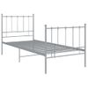 Estructura De Cama De Metal Gris 90x200 Cm