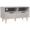 Mueble De Tv Madera De Ingeniería Gris Hormigón 90x40x48,5 Cm