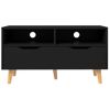 Mueble De Tv Madera De Ingeniería Negro 90x40x48,5 Cm