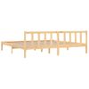 Estructura De Cama Madera Maciza De Pino 200x200 Cm Marrón