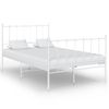 Estructura De Cama De Metal Blanco 120x200 Cm