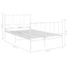 Estructura De Cama De Metal Blanco 120x200 Cm