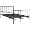 Estructura De Cama De Metal Negro 120x200 Cm