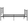 Estructura De Cama De Metal Negro 120x200 Cm